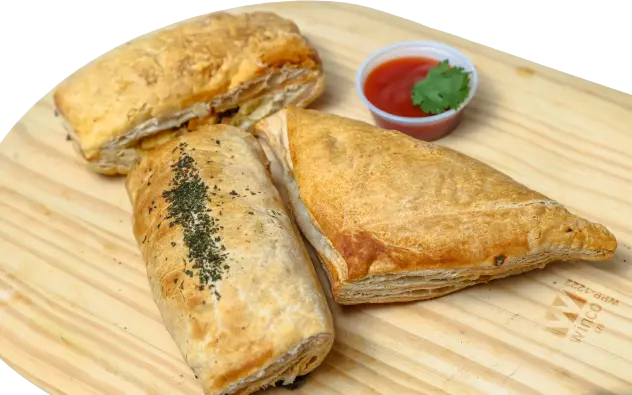 Vegetarian pastries at Manohar Bakery Edmonton, AB